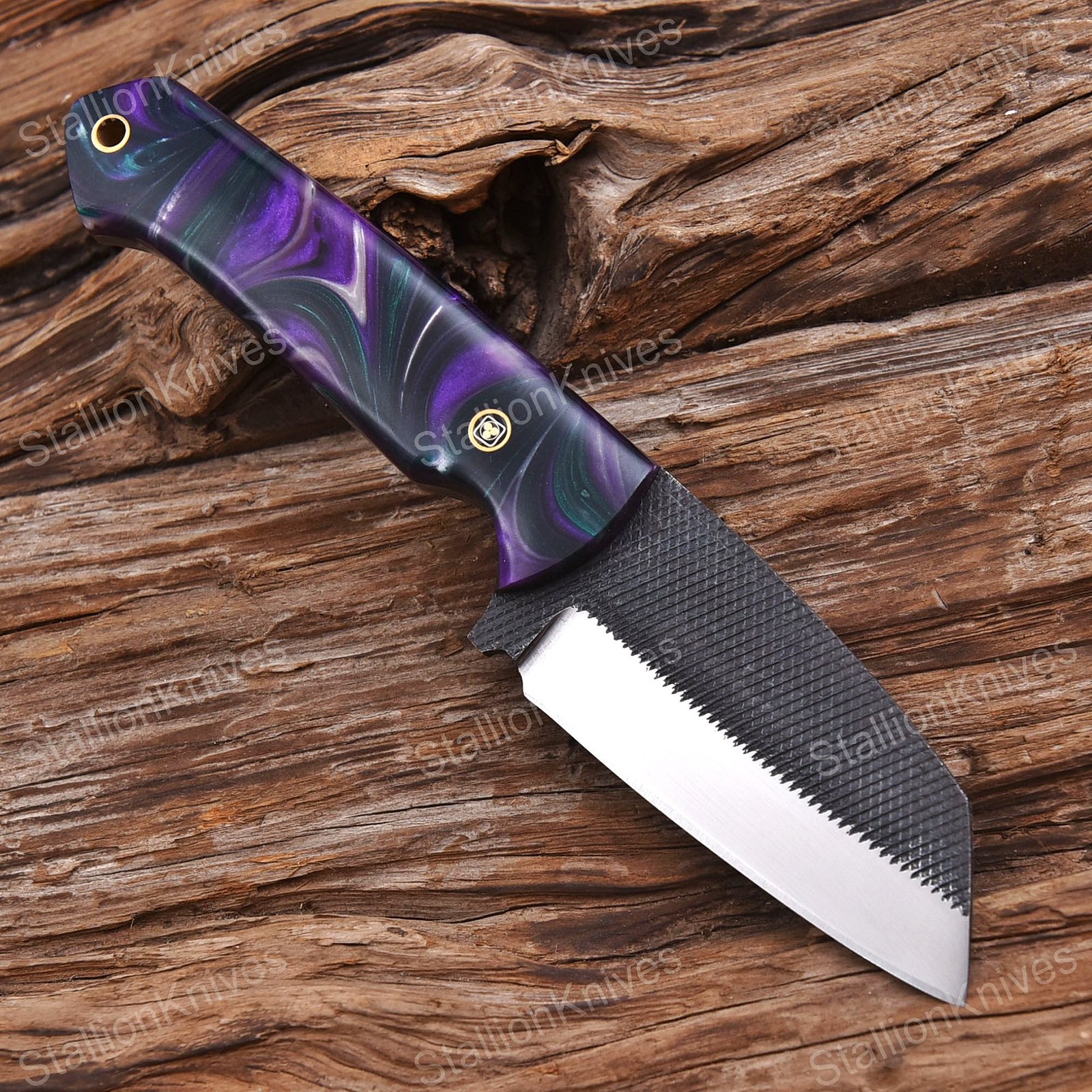 8" Artisan Forged Carbon Steel Skinner Professional Knife, EDC