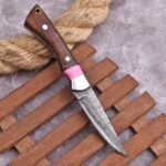 Handmade Damascus Steel Fixed Blade Knife - Full Tang Hunting EDC Tool